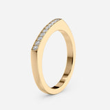 Curved Diamond Wedding Band