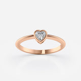 Heart-Shaped Lab-Grown Diamond Ring