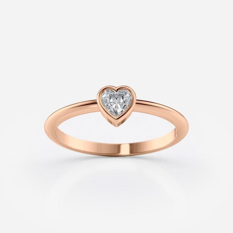 Heart-Shaped Lab-Grown Diamond Ring