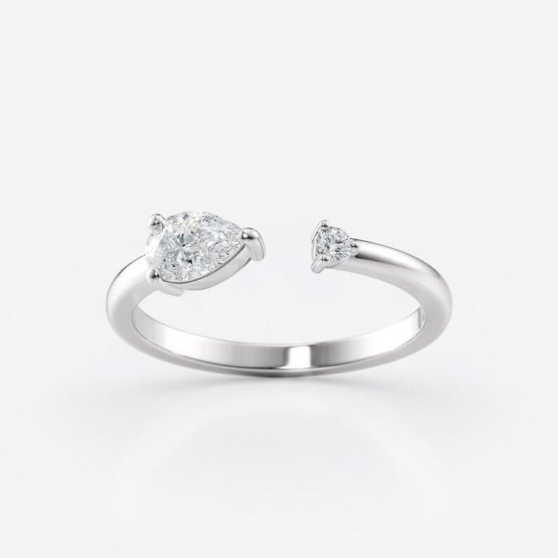 Two Stone Open Ring