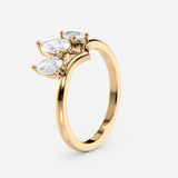Pear cut Crown Ring