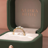 Pear cut Crown Ring