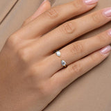 Pear Cut Open Lab Diamond Ring