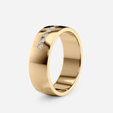 Gold Lab Diamond Wedding Band