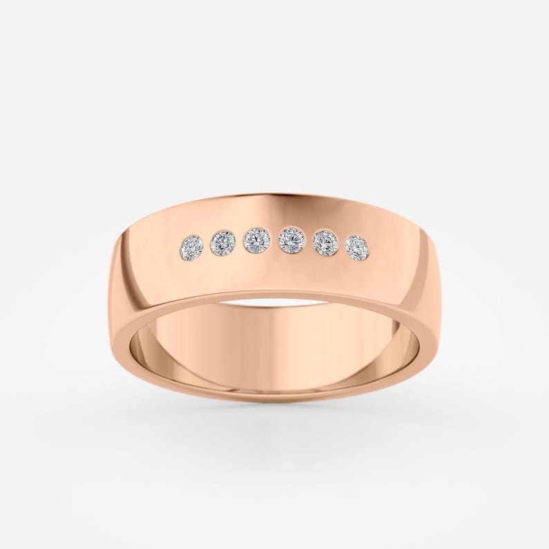 Gold Lab Diamond Wedding Band