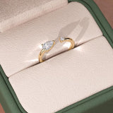 Two Stone Open Ring