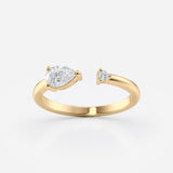 Two Stone Open Ring