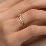 Wave Lab Diamond Ring