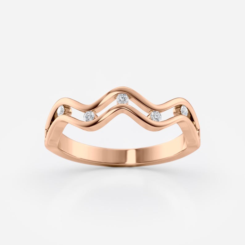 Wave Lab Diamond Ring