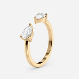 Pear Cut Open Lab Diamond Ring