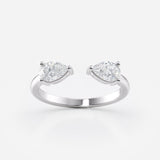 Pear Cut Open Lab Diamond Ring