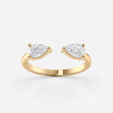 Pear Cut Open Lab Diamond Ring