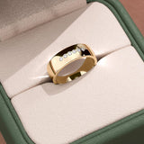 Gold Lab Diamond Wedding Band