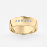 Gold Lab Diamond Wedding Band