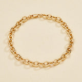 Round Links Gold Bracelet with Diamonds on 3 Links