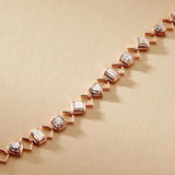 Rose Gold Multi-Shape Lab-Grown Diamond Bracelet