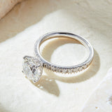 Half Coverage Round Diamond Engagement Ring