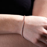 Rose Gold Tennis Bracelet with Lab Grown Diamonds