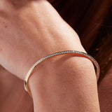 Twisted Tennis Bangle Bracelet