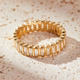 Diamond & Gold Unique Eternity Band for Women