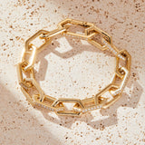 Link Chain Bracelet with Lab Grown Diamonds