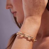 Link Chain Bracelet with Lab Grown Diamonds