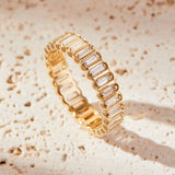 Diamond & Gold Unique Eternity Band for Women