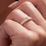 Diamond & Gold Unique Eternity Band for Women