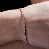 Rose Gold Tennis Bracelet with Lab Grown Diamonds