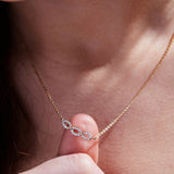 Gold Infinity Necklace with Lab Grown Diamond