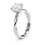 Twisted Band Lab Diamond Solitaire Engagement Ring