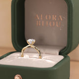 Twisted Band Lab Diamond Solitaire Engagement Ring